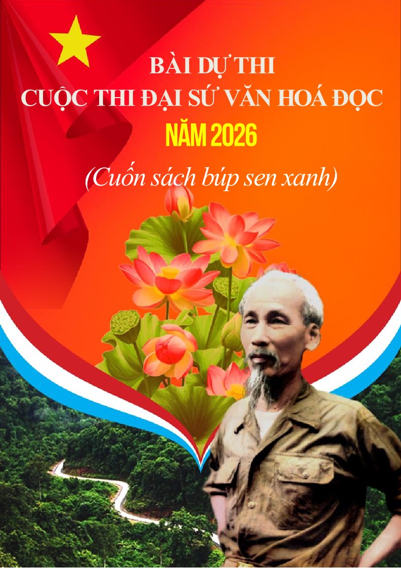 Mẫu Word bài dự thi Đại sứ văn hoá đọc 2026 cho tiểu học 7 Trang bìa của bài dự thi Đai sứ văn hoá đọc mẫu số 2