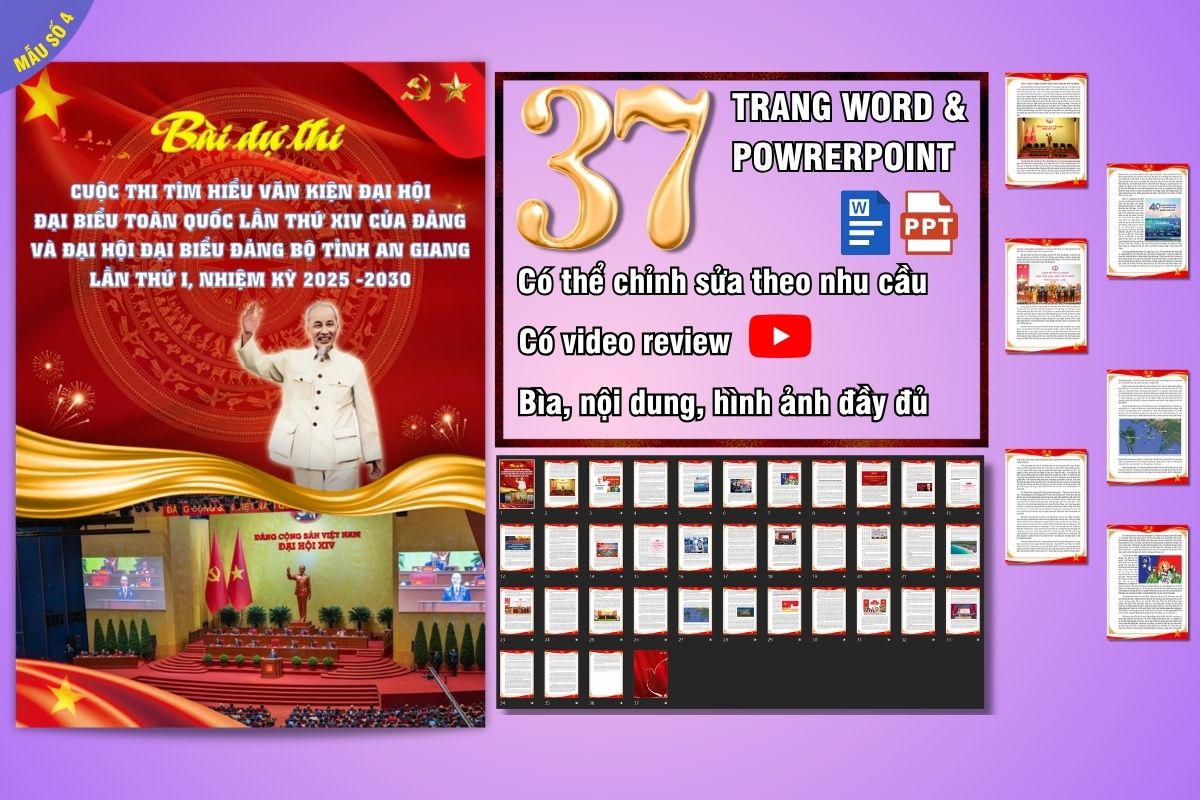 Bài dự thi cuộc thi tìm hiểu Văn kiện Đại hội Đại biểu toàn quốc lần thứ XIV của Đảng Bài dự thi cuộc thi tìm hiểu Văn kiện Đại hội Đại biểu toàn quốc lần thứ XIV của Đảng