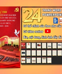 Bài dự thi tìm hiểu văn kiện Đại hội Đại biểu toàn Quốc lần thứ XIV của Đảng