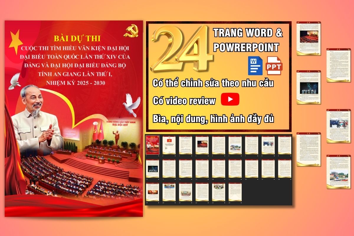 Bài dự thi tìm hiểu văn kiện Đại hội Đại biểu toàn Quốc lần thứ XIV của Đảng