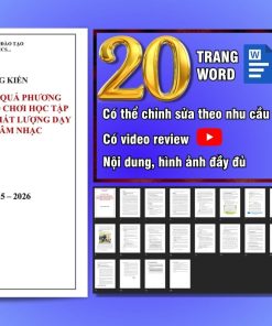 Bản Word sáng kiến kinh nghiệm môn Âm nhạc cấp THCS năm 2026