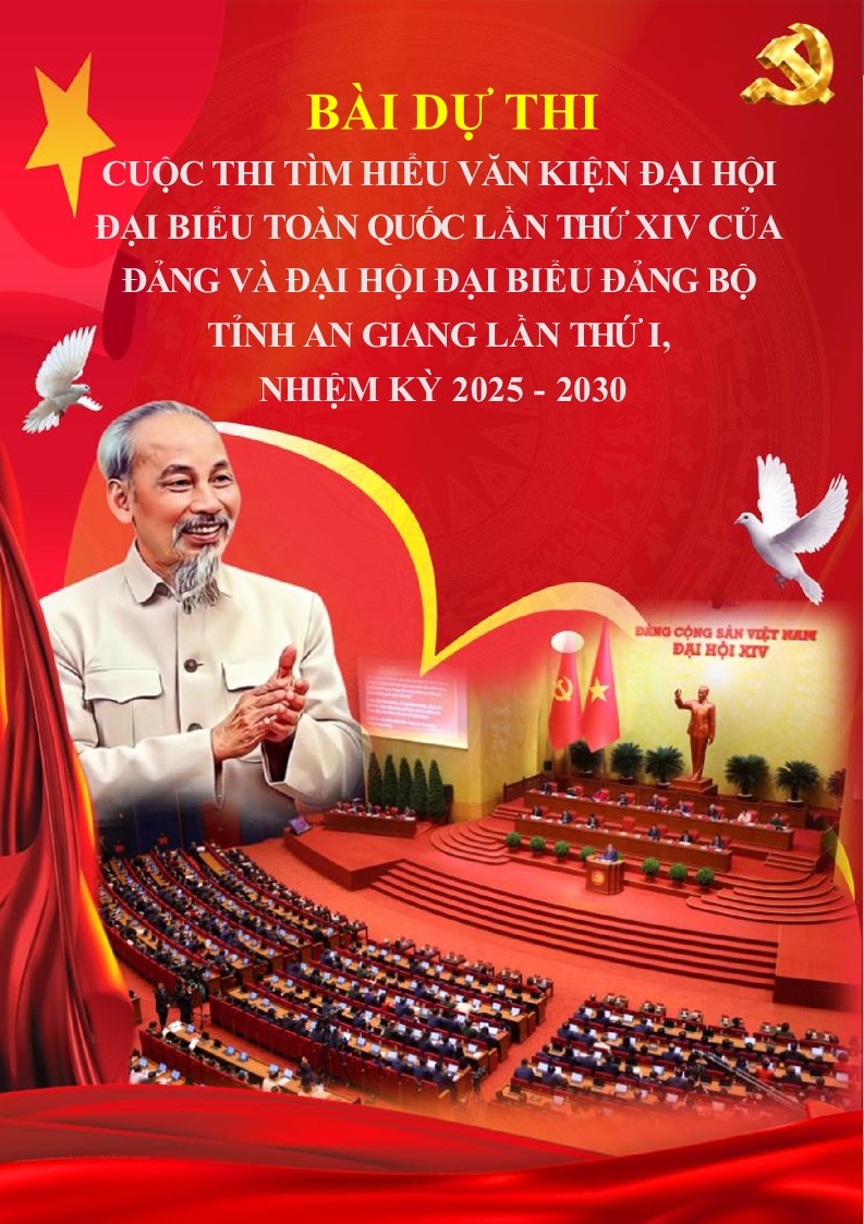 Bài dự thi tìm hiểu văn kiện Đại hội Đại biểu toàn Quốc lần thứ XIV của Đảng 7 Bìa của Bài dự thi tìm hiểu văn kiện Đại hội Đại biểu toàn Quốc lần thứ XIV