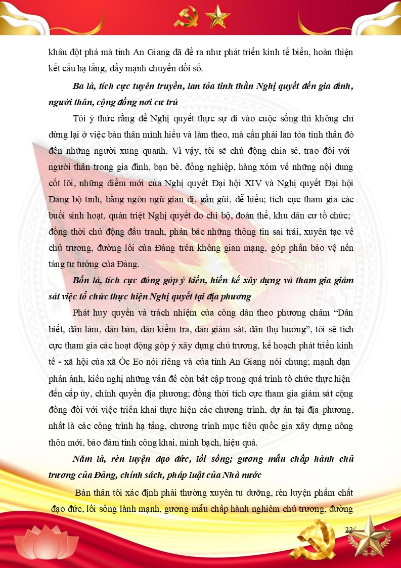 Mẫu bài dự thi tìm hiểu văn kiện Đại hội Đại biểu lần thứ XIV của Đảng 12 Câu hỏi liên quan đến bản thân và thực tiễn