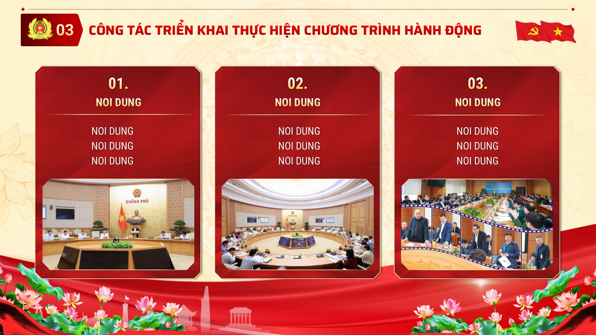 Mẫu slide hội nghị Sơ kết công tác Công an 6 tháng đầu năm 2026 10 Công tác triển khai thực hiện chương trình hành động