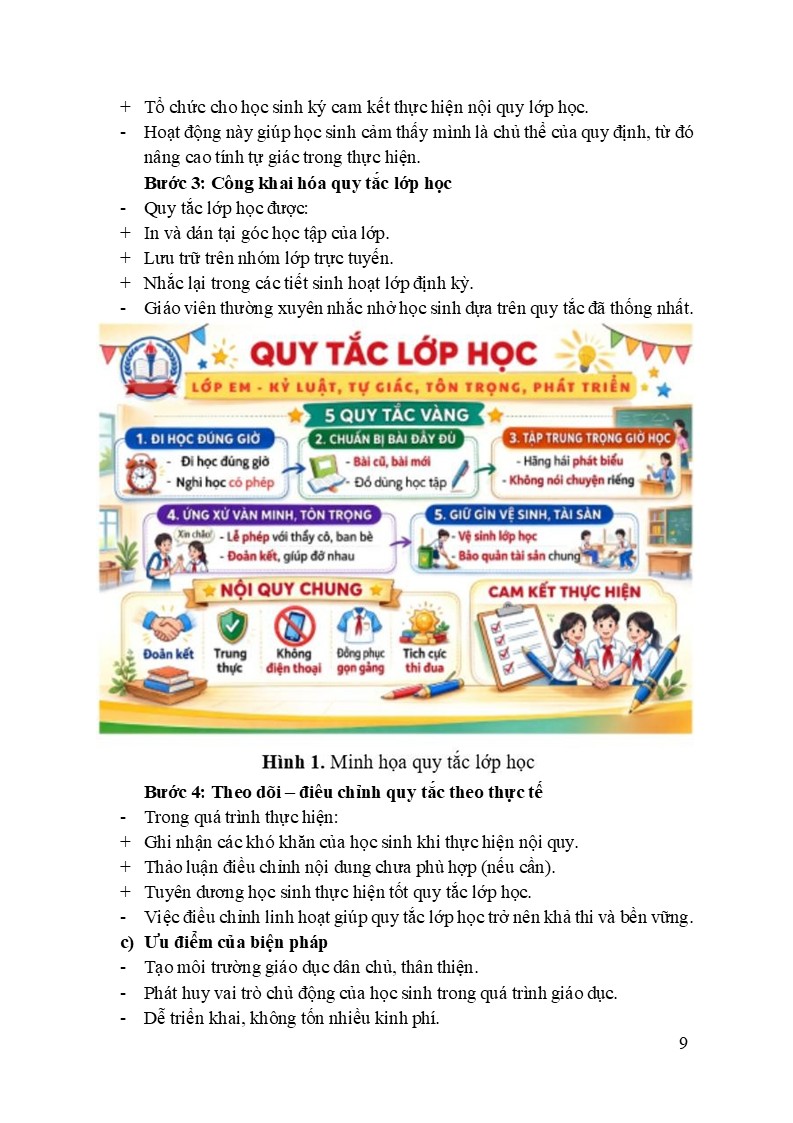 Mẫu sáng kiến kinh nghiệm công tác chủ nhiệm cấp THCS, năm 2026 8 Hình ảnh quy tắc lớp học