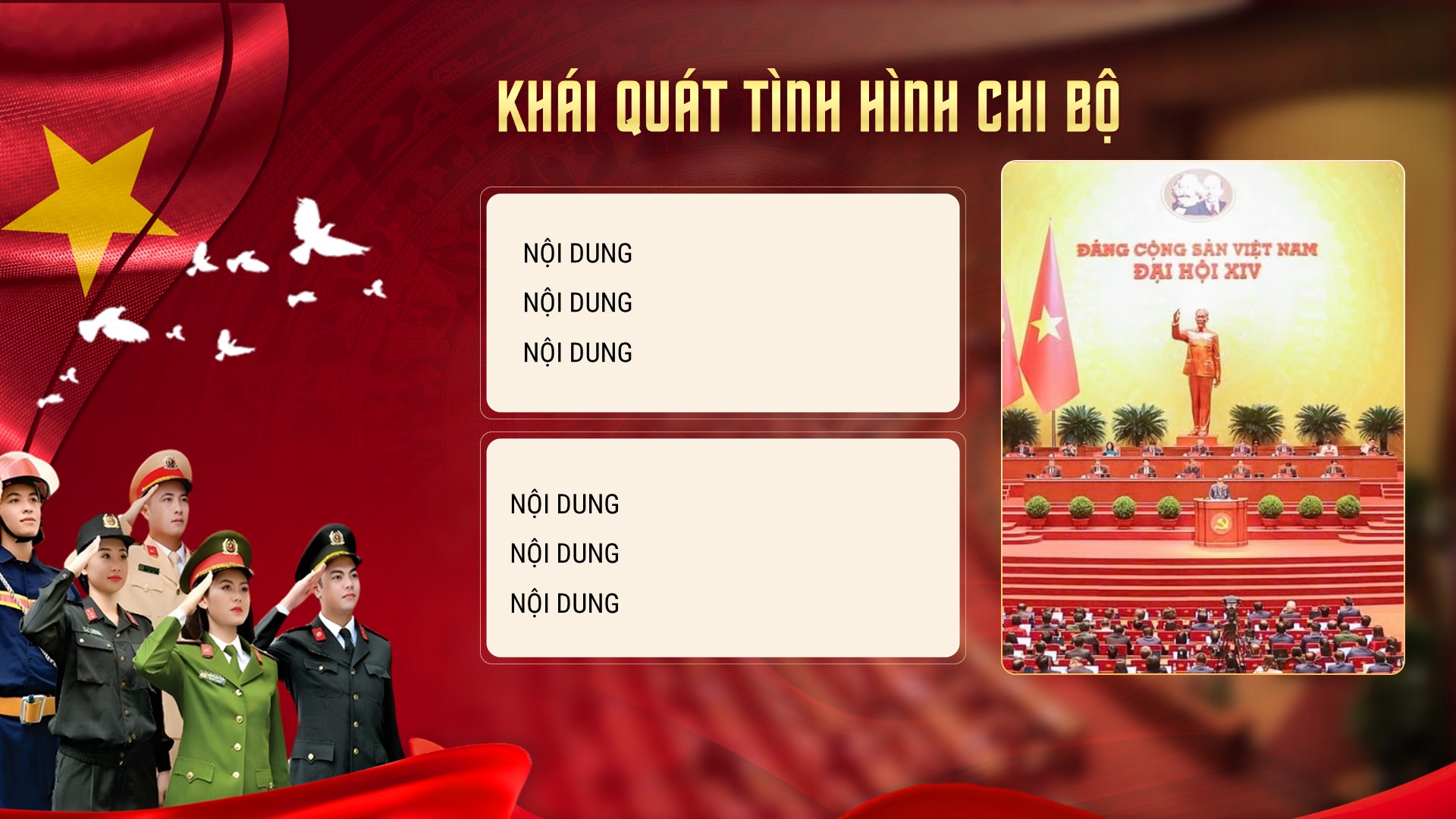 Mẫu slide hội nghị Sơ kết công tác Công an 6 tháng đầu năm 2026 11 Khái quát tình hình Chi bộ