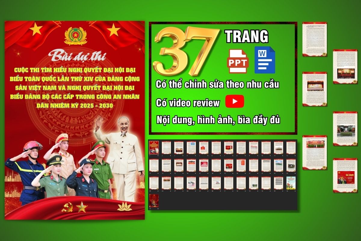 Mẫu bài cuộc thi tìm hiểu Nghị quyết Đại hội Đại biểu toàn quốc lần thứ XIV của Đảng Cộng Sản Việt Nam