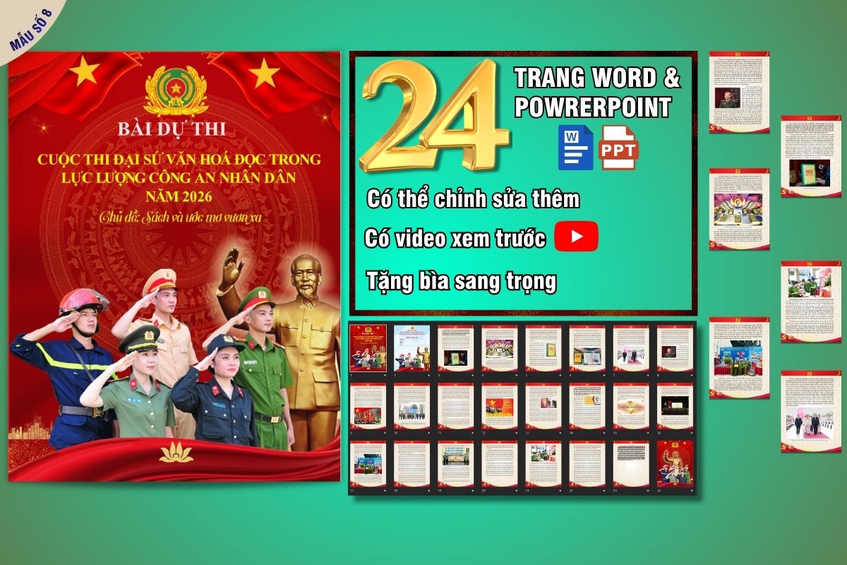 Mẫu bài dự thi Đại sứ văn hoá đọc trong lực lượng CAND, năm 2026