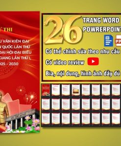 Mẫu bài dự thi tìm hiểu văn kiện Đại hội Đại biểu lần thứ XIV