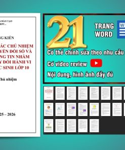 Mẫu sáng kiến kinh nghiệm Công tác chủ nhiệm cấp THPT, năm 2026