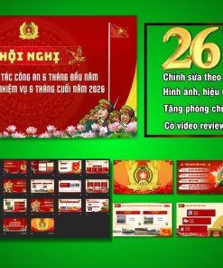 Mẫu slide Hội nghị sơ kết công tác Công an 6 tháng đầu năm 2026