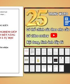 Sáng kiến kinh nghiệm công tác chủ nhiệm cấp 1, năm 2026
