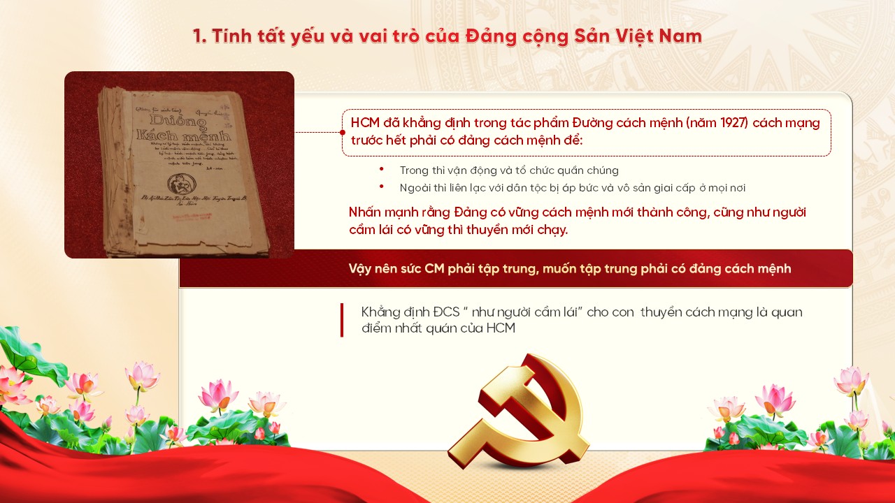 Tính tất yếu và vai trò của Đảng cộng Sản Việt Nam