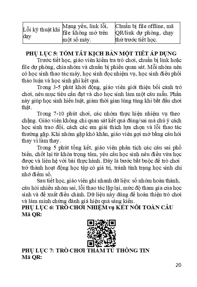 Mẫu sáng kiến kinh nghiệm môn Tin học Trung học Cơ sở năm 2026 8 Tóm tắt kịch bản một tiết áp dụng