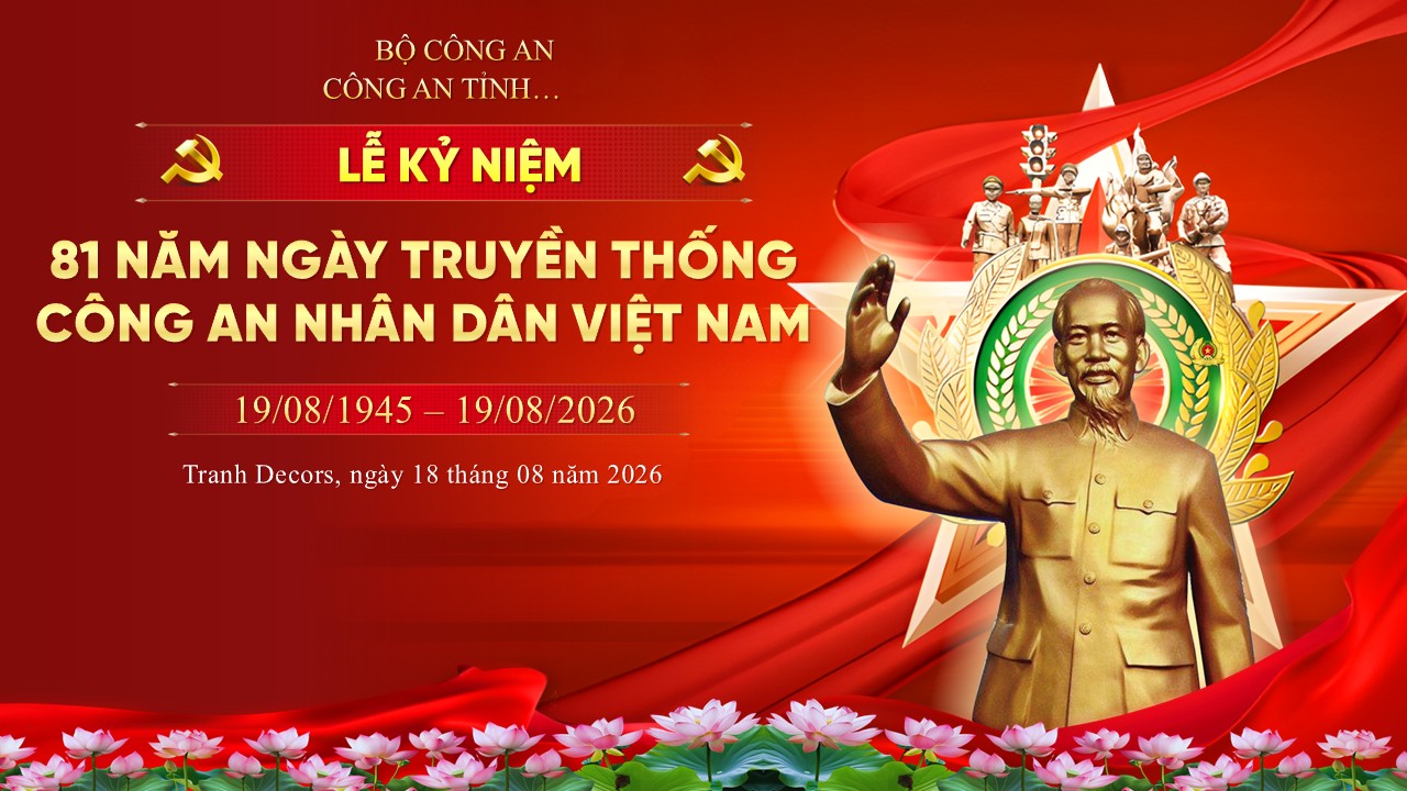 Banner lễ kỷ niệm 81 năm ngày truyền thống Công an Nhân dân Việt Nam 3 Backdrop lễ kỷ niệm 81 năm ngày truyền thống Công an Nhân dân Việt Nam