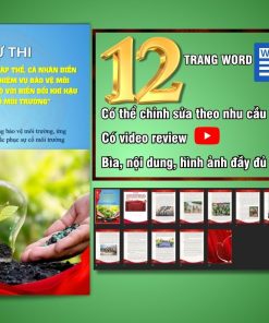Bài dự thi Cuộc thi viết về bảo vệ môi trường trong quân đội, 2026