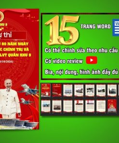 Bài dự thi cuộc thi tìm hiểu 80 năm ngày truyền thống Cục Chính trị và ngành Chính trị LLVT Quân khu 9