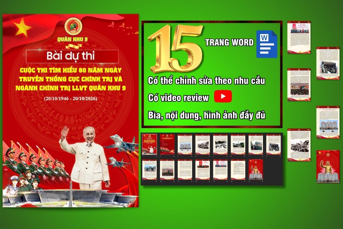 Bài dự thi cuộc thi tìm hiểu 80 năm ngày truyền thống Cục Chính trị và ngành Chính trị LLVT Quân khu 9