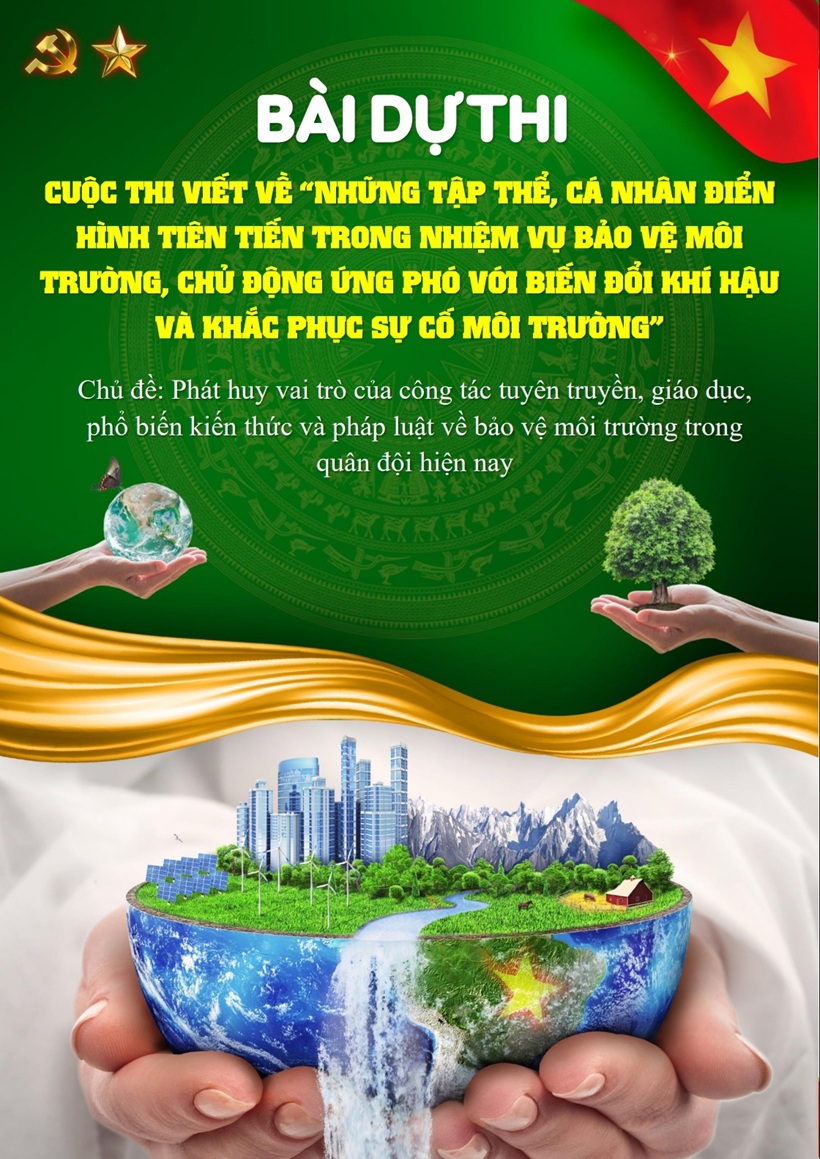 Bài dự thi cuộc thi viết về bảo vệ môi trường trong quân đội