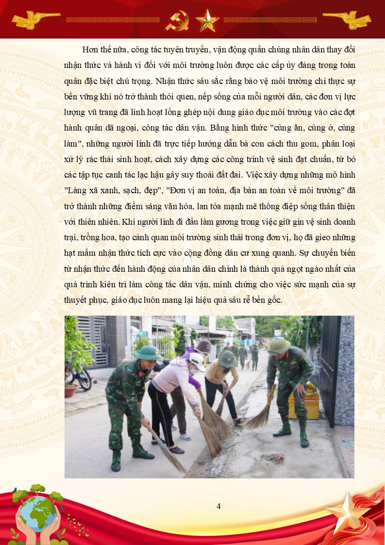 Bài dự thi cuộc thi viết về những tập thể, cá nhân điển hình tiên tiến trong nhiệm vụ bảo vệ môi trường 9 Mô hình làng xã xanh - sạch - đẹp