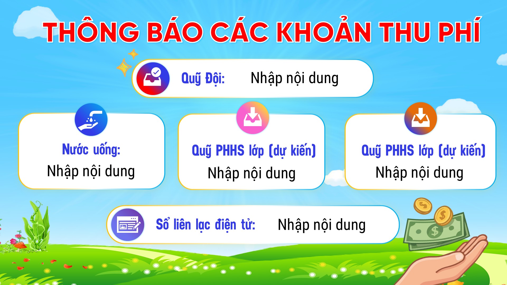Slide họp phụ huynh đầu năm 2026 - 2027 10 Thông báo các khoản thu phí