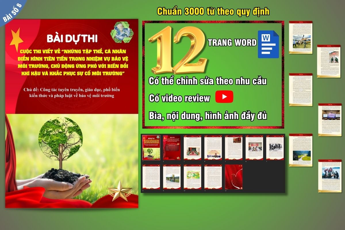 Bài dự thi Cuộc thi viết về bảo vệ môi trường, ứng phó với biến đổi khí hậu 2026
