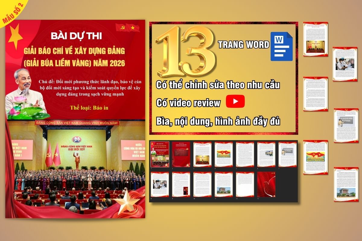 Bài dự thi Giải Búa liềm vàng năm 2026 Bài dự thi Giải Búa liềm vàng năm 2026