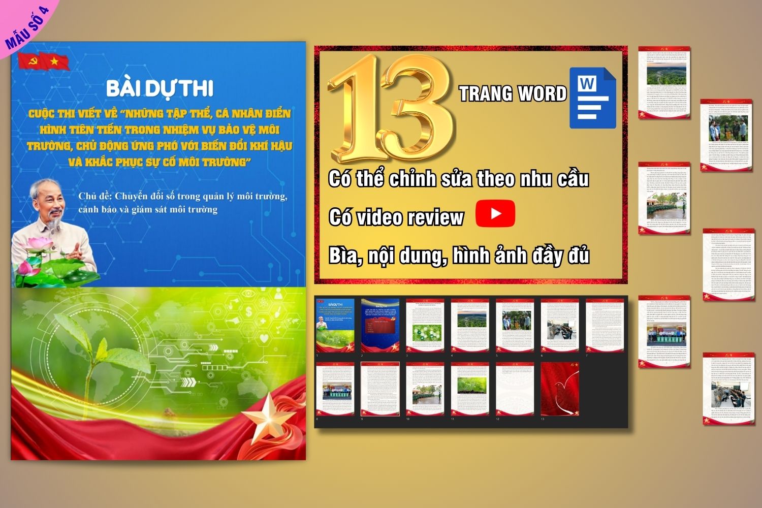 Bản Word bài dự thi Cuộc thi viết về bảo vệ môi trường trong quân đội 2026
