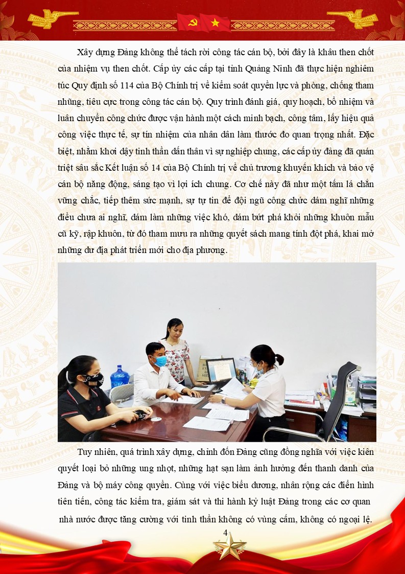 Cấp ủy các cấp tại tỉnh Quảng Ninh đã thực hiện nghiêm túc Quy định số 114 của Bộ Chính trị