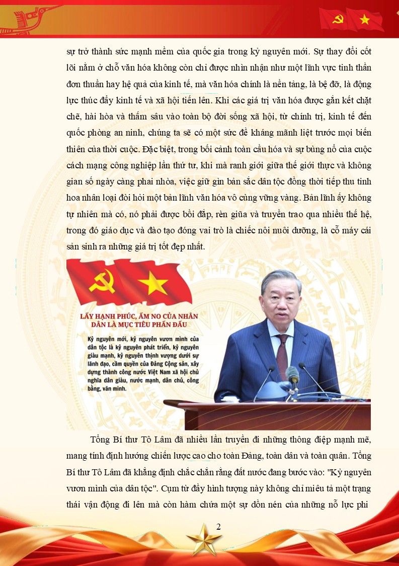 Bài Giải Búa liềm vàng năm 2026 (Giải báo chí về xây dựng Đảng) 3 Kỷ nguyên mới của dân tộc