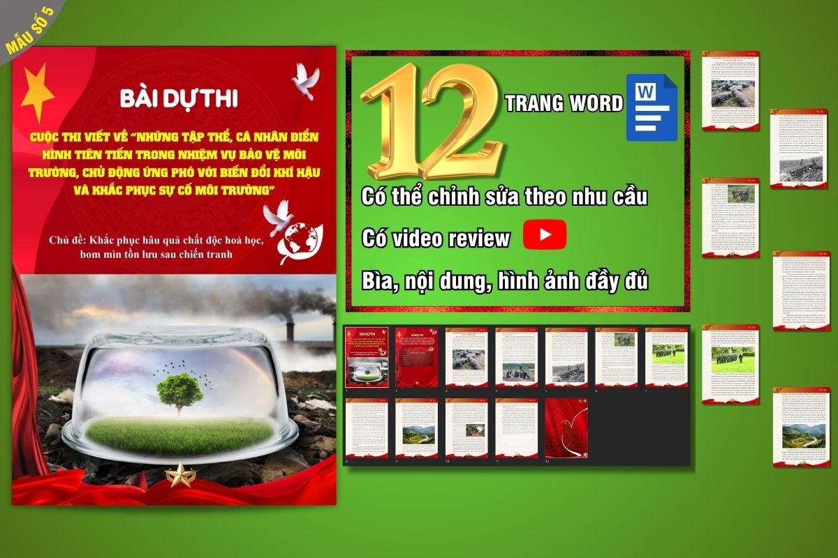 Mẫu bài dự thi cuộc thi viết về bảo vệ môi trường trong quân đội năm 2026
