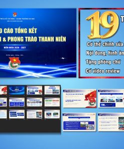 Slide báo cáo tổng kết công tác Đoàn và phong trào thanh niên, 19 trang