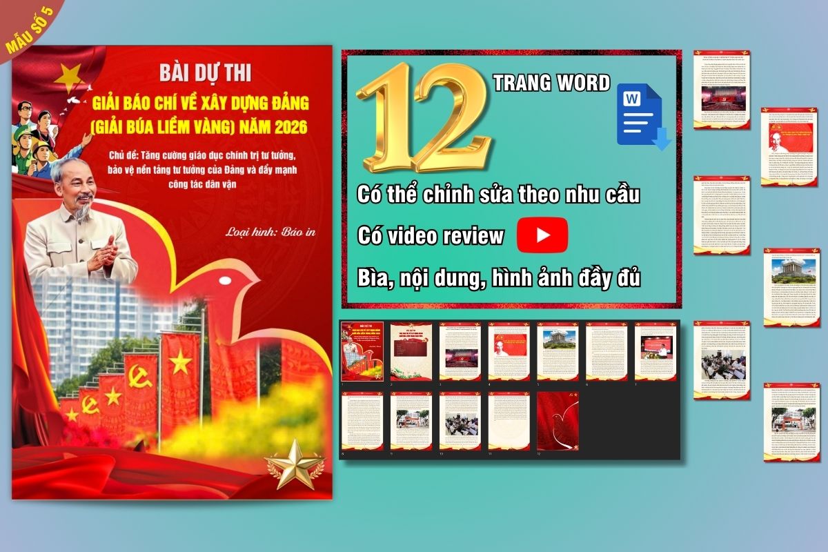 Bài viết dự thi Giải Búa liềm vàng (Giải báo chí về xây dựng Đảng) năm 2026