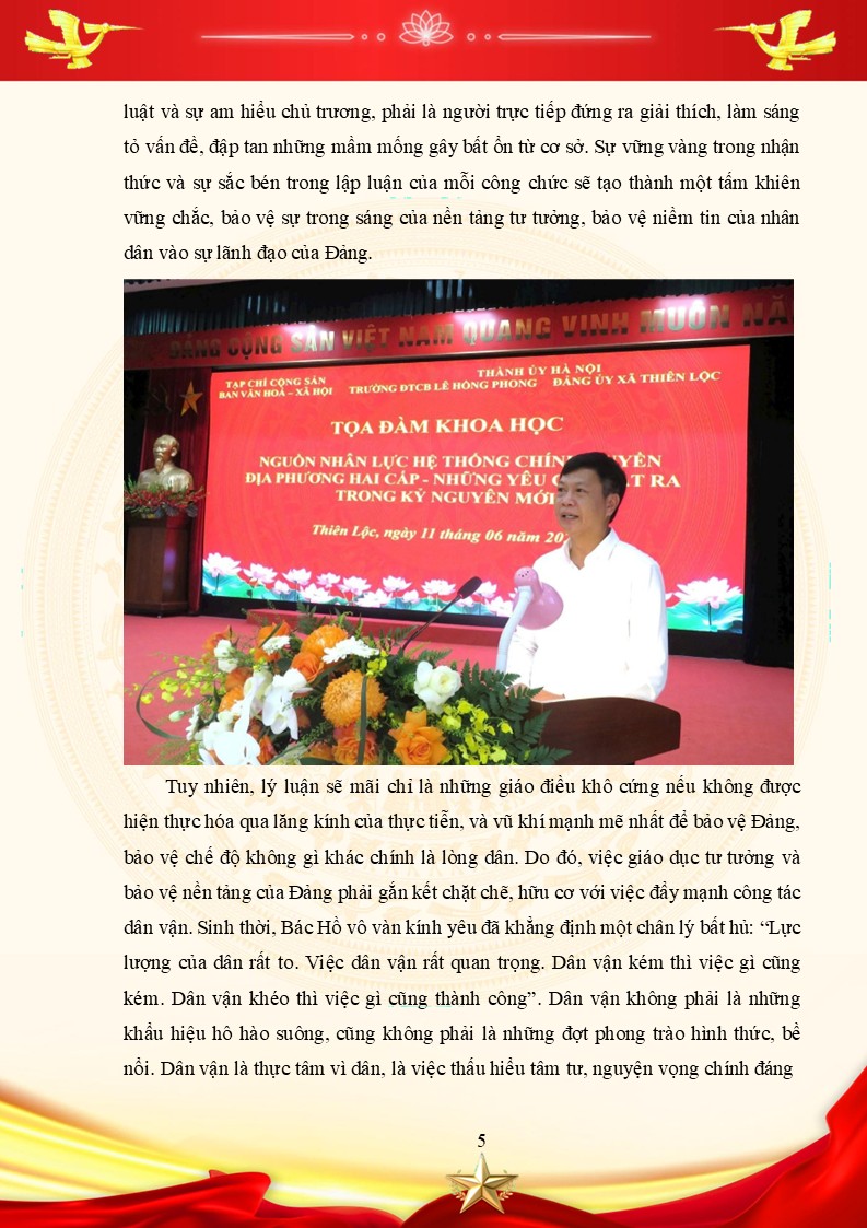 Bài viết dự thi Giải Búa liềm vàng (Giải báo chí về xây dựng Đảng) năm 2026 3 Bảo vệ nền tảng tư tưởng của Đảng là trách nhiệm chung của toàn Đảng, toàn dân, toàn quân, của mọi cán bộ, Đảng viên