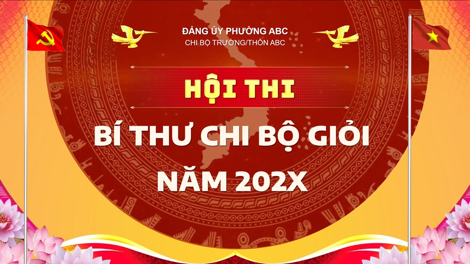 Slide Hội thi Bí thư Chi bộ giỏi 20 trang, tặng phông chữ 1 Hội thi Bí thư Chi bộ giỏi năm 2026