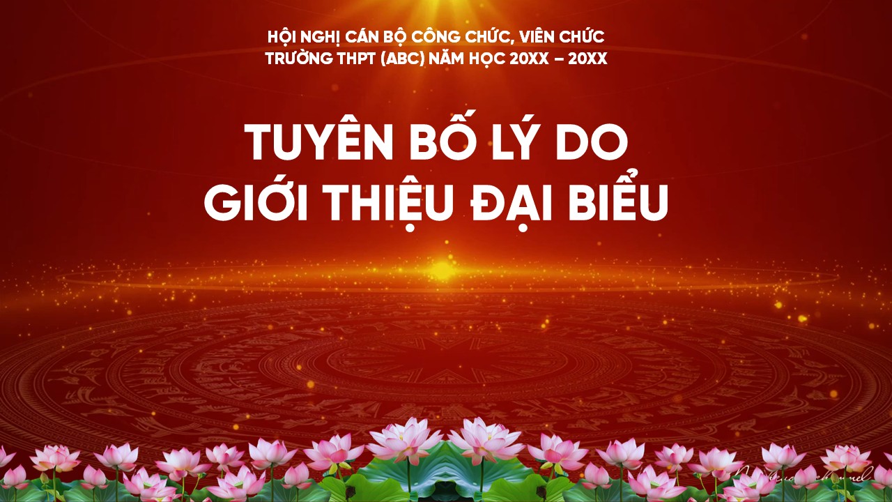 Phần Tuyên bố lý do và Giới thiệu Đại biểu