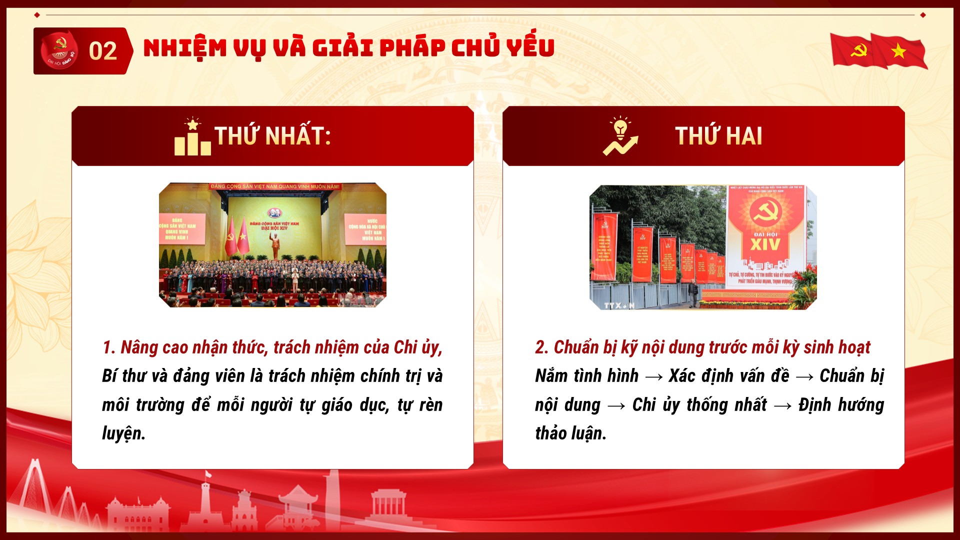 Slide Hội thi Bí thư Chi bộ giỏi 20 trang, tặng phông chữ 6 Phần bốn mục tiêu, yêu cầu trong thời gian tới
