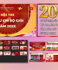 Slide Hội thi Bí thư Chi bộ giỏi 20 trang. tặng phông chữ