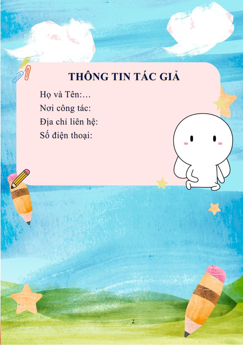 Bài dự thi Những kỷ niệm sâu sắc về thầy cô và mái trường năm 2026 1 Trang điền thông tin người dự thi