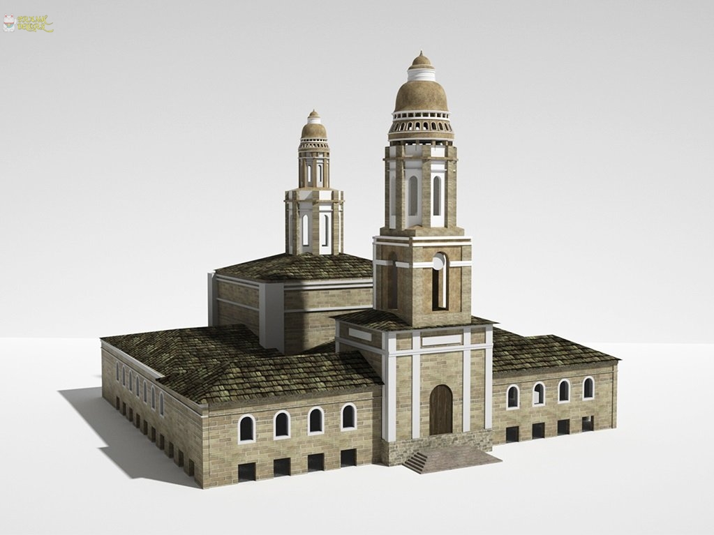 Mô hình 3D nhà thờ châu Âu