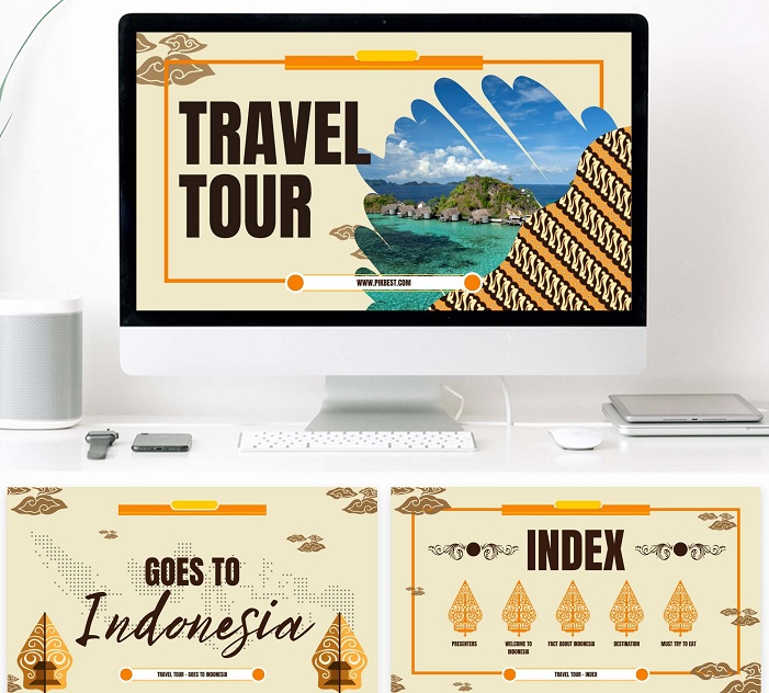 Template Powerpoint du lịch Indonesia